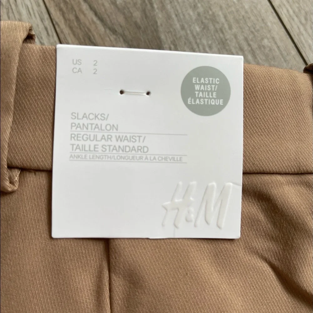 Women’s H&M Tapered Slacks Woven Stretch Fabric Size 2 NWT - Picture 4 of 8